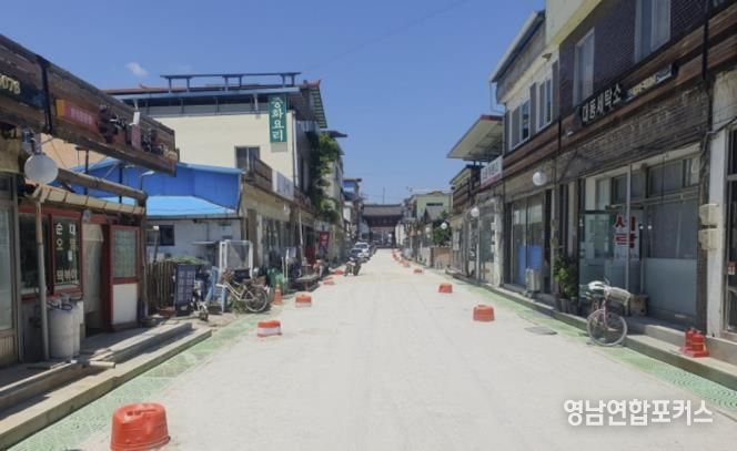 2024년 조성된 봉화읍 내성시장 아케이드 전